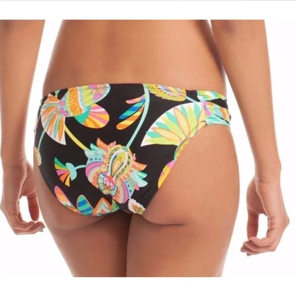 NWD‎ Trina Turk [ 4 ] Tahitian Floral Shirred Side Hipster Bikini Bottom - Picture 4 of 14